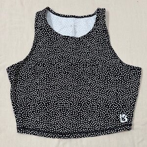 Buffbunny Aurora Crop Tank / Black Bossy Print / Sz Large / Like New